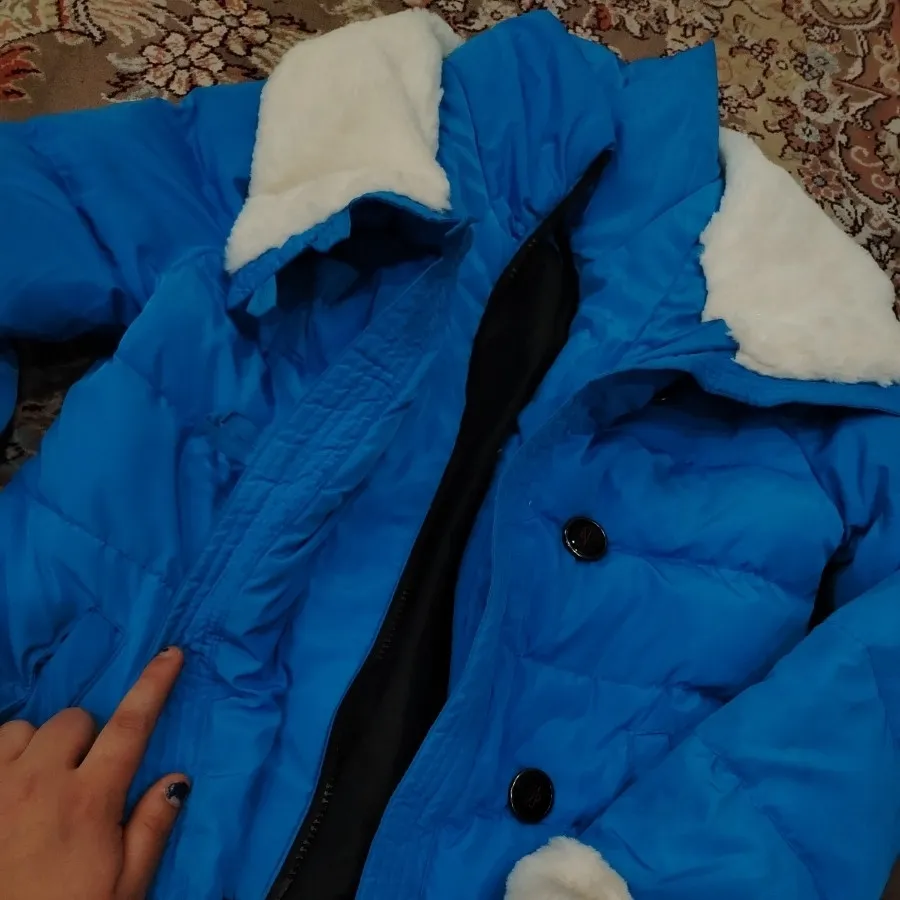 کاپشن دخترانه آبی