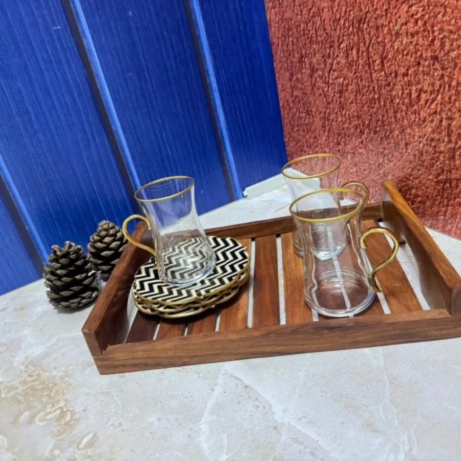 سینی چوبی نرده ای 3 نفره