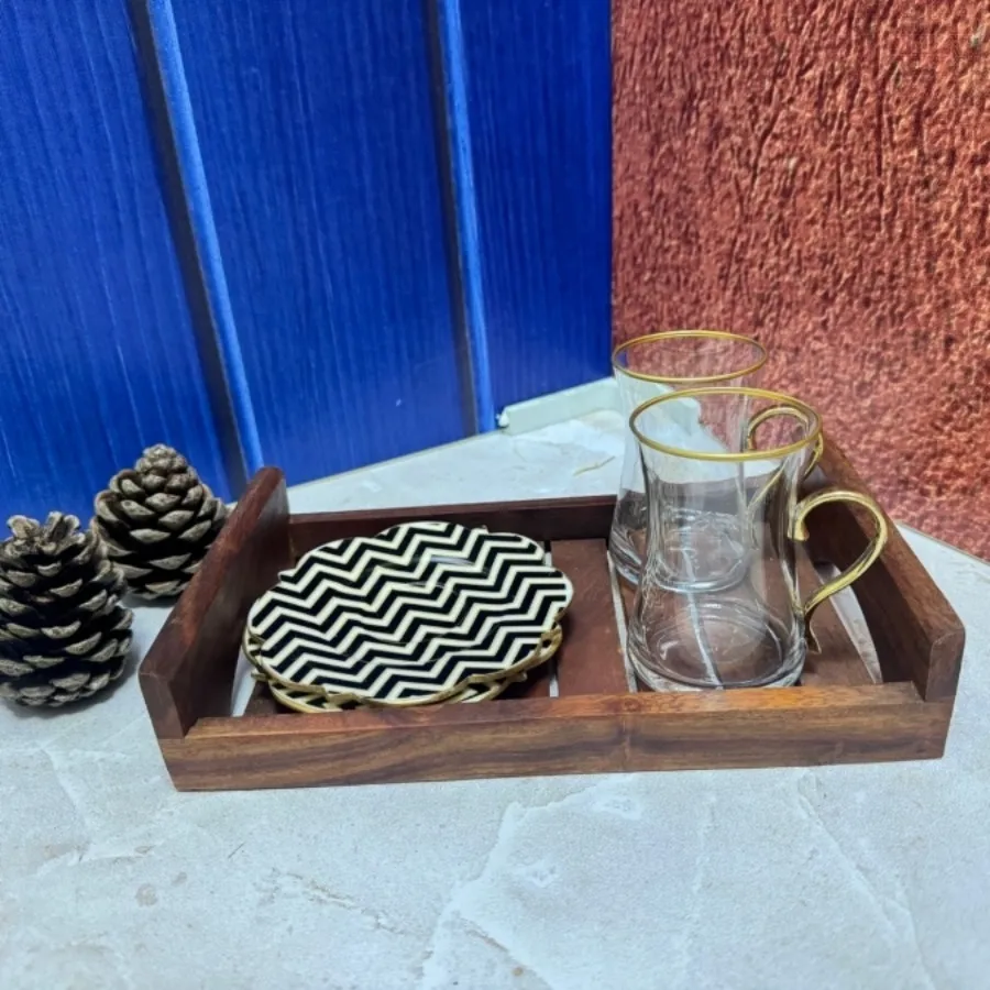 سینی چوبی نرده ای 2 نفره