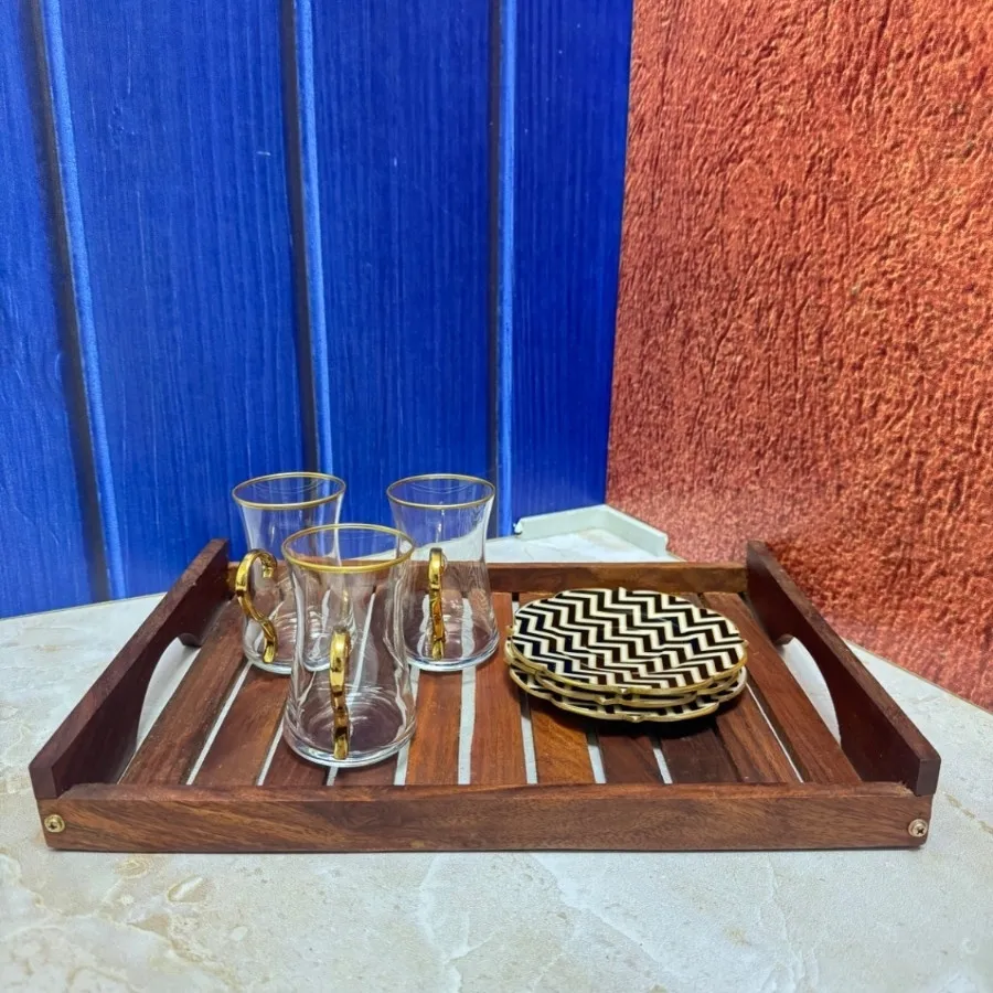 سینی چوبی نرده ای 3 نفره