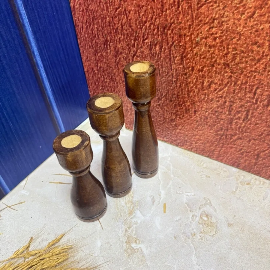 جا شمعی چوبی