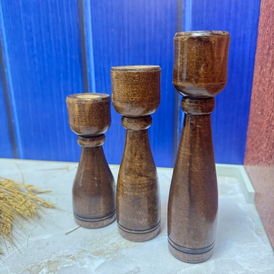 جا شمعی چوبی
