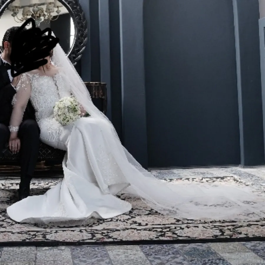 لباس عروس دو دامنه