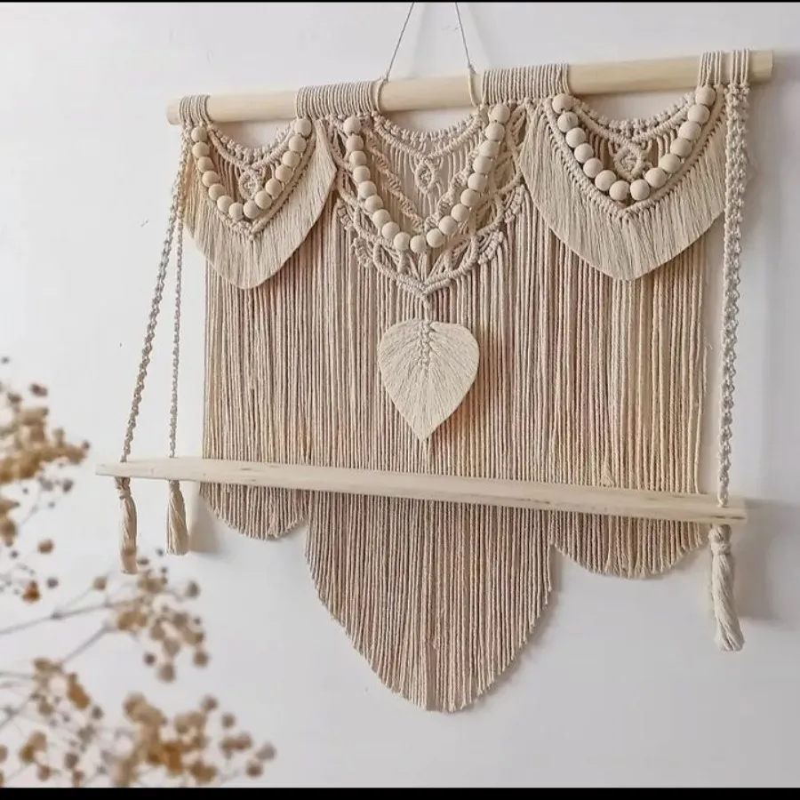 شلف دیواری مکرومه بافی
