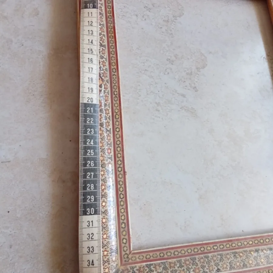 قاب خاتم کاری طرح دو گل