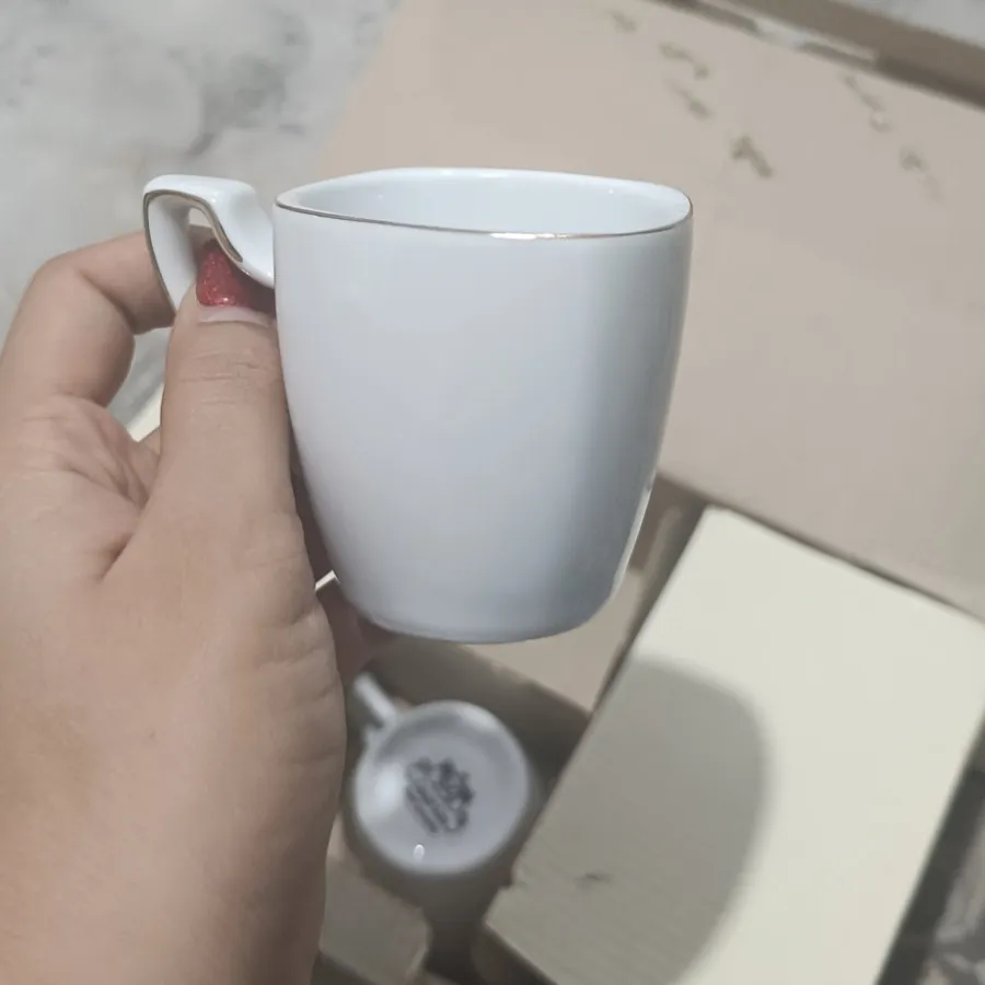 ست فنجون قهوه خوری خط طلا