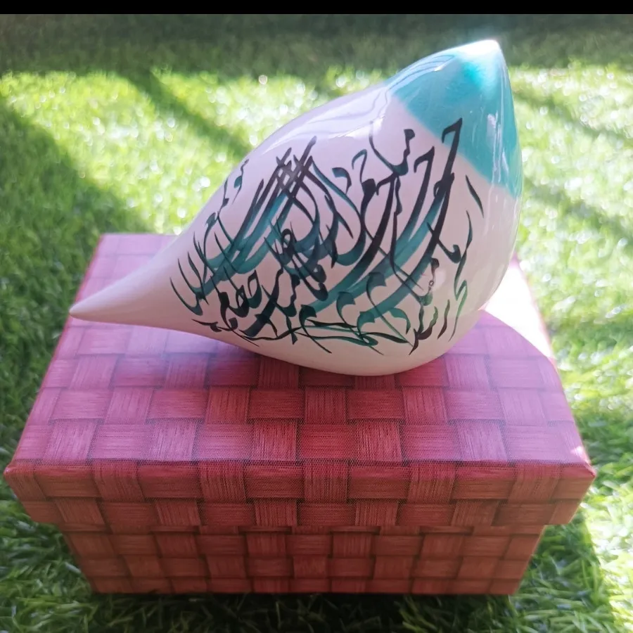 مجسمه دکوری پرنده .خطاطی
