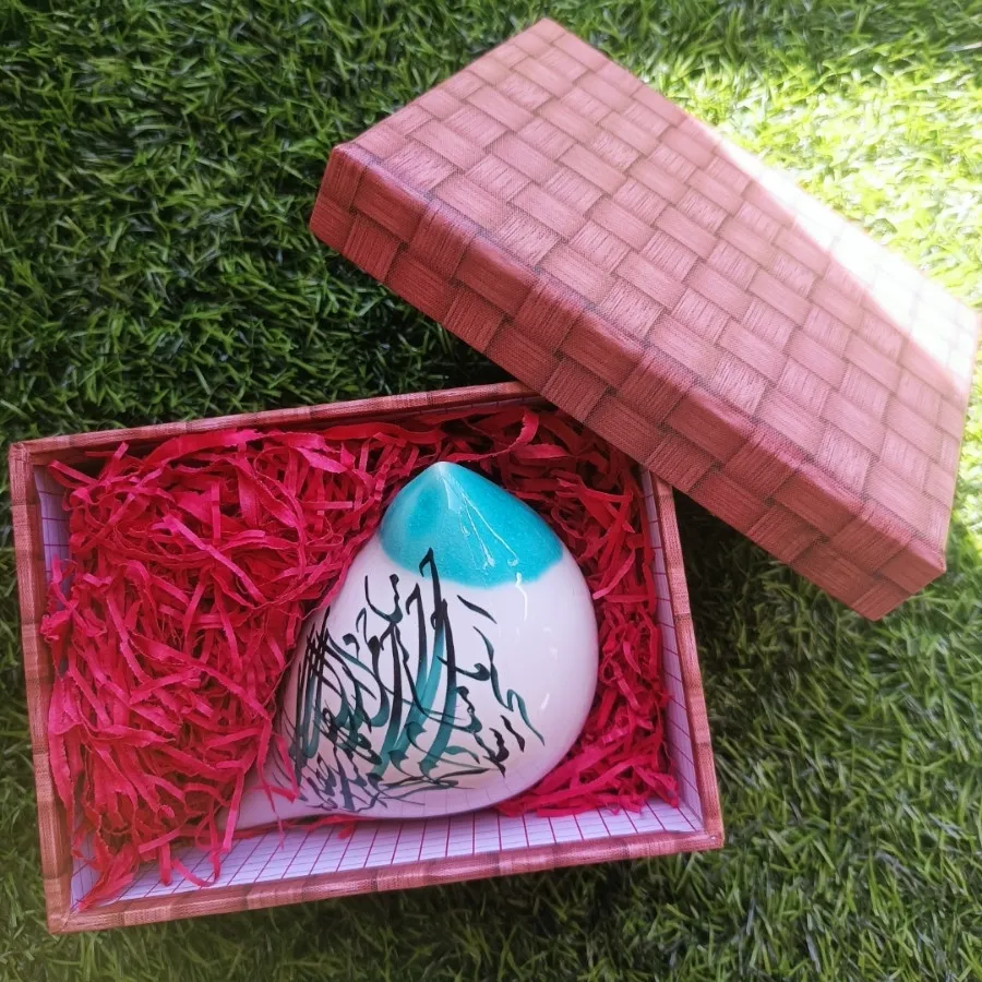 مجسمه دکوری پرنده .خطاطی