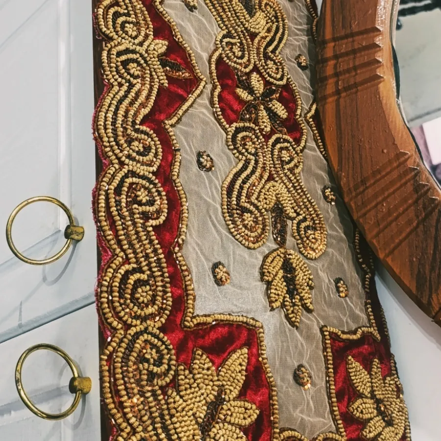 رومیزی ملیله دوزی کار دست