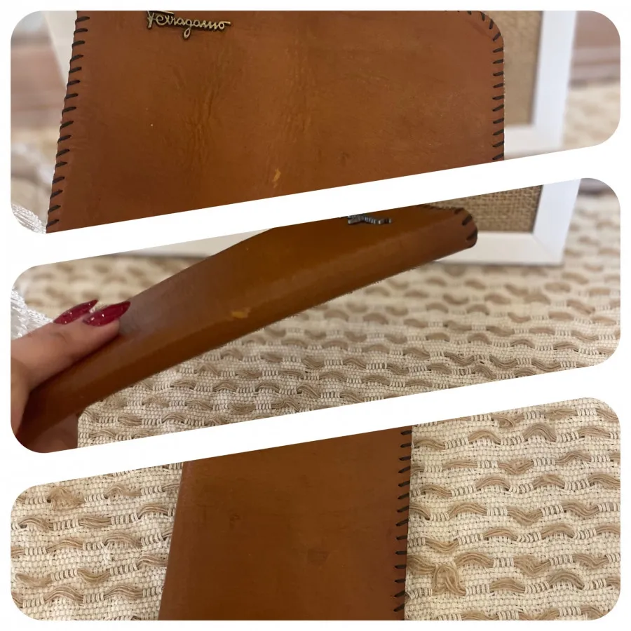 کیف پول چرم عسلی