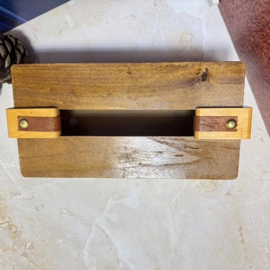 جا دستمال کاغذی چوبی