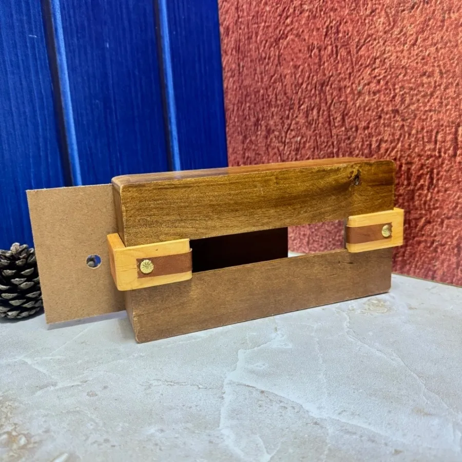 جا دستمال کاغذی چوبی
