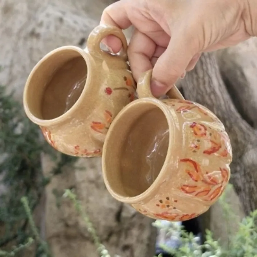 فنجان سفالی دست ساز