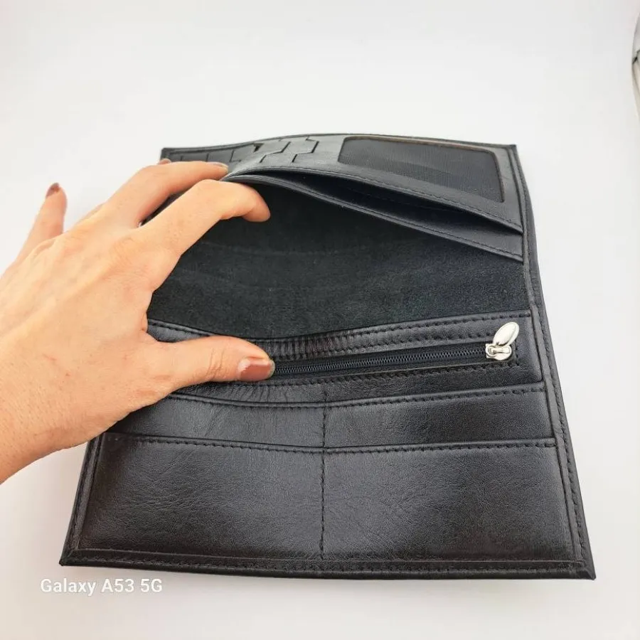 کیف پول چرم مشکی