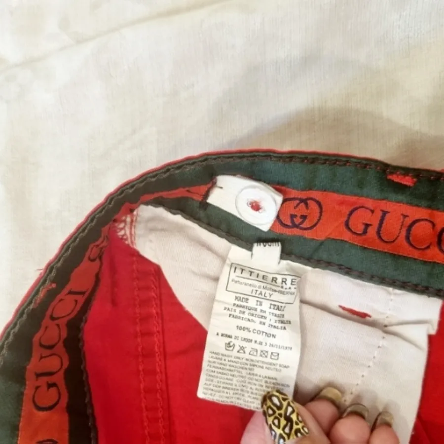 شلوارک کتان کشی Gucci