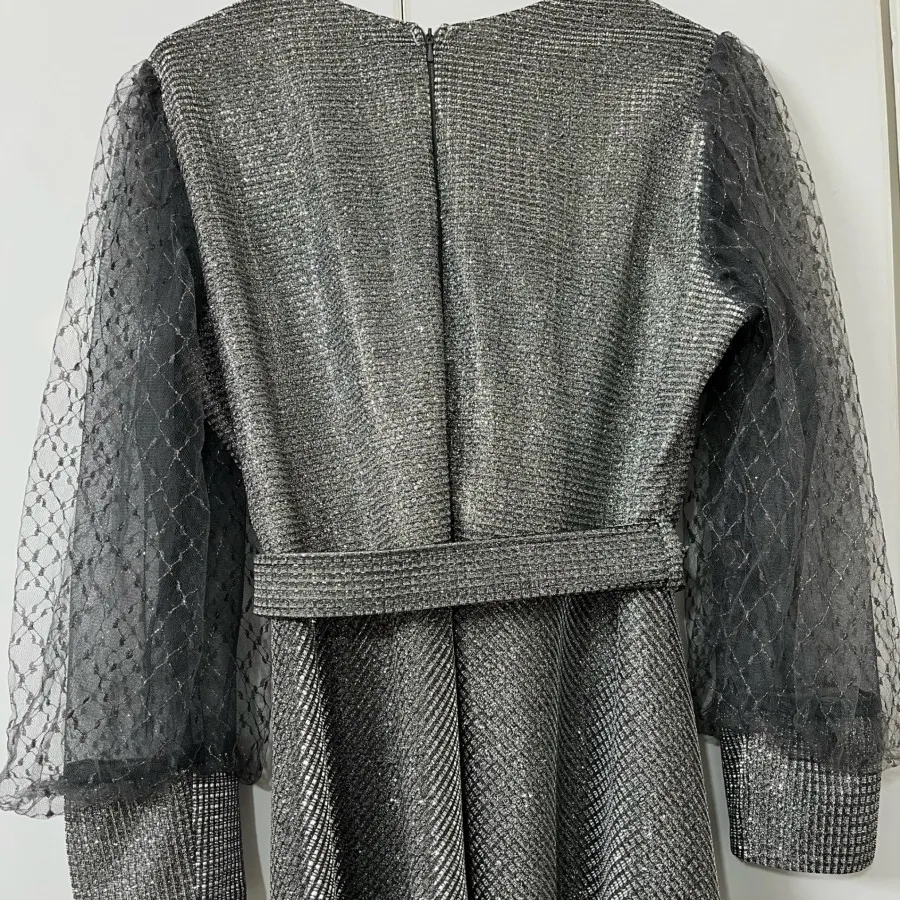 لباس ماکسی مجلسی نقره ای