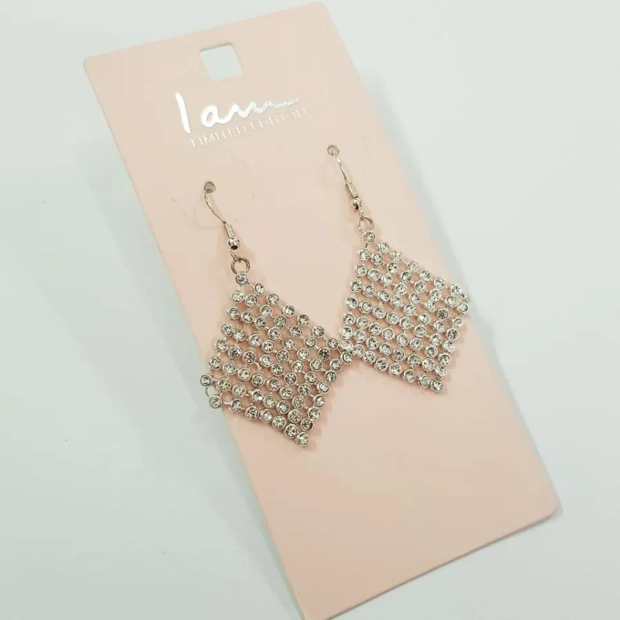 گوشواره دیسکو نقره ای