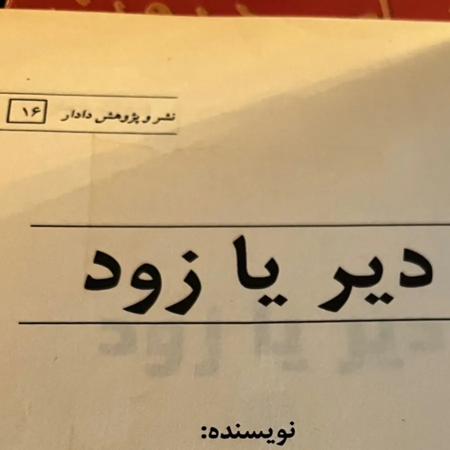 کتاب دیر یا زود