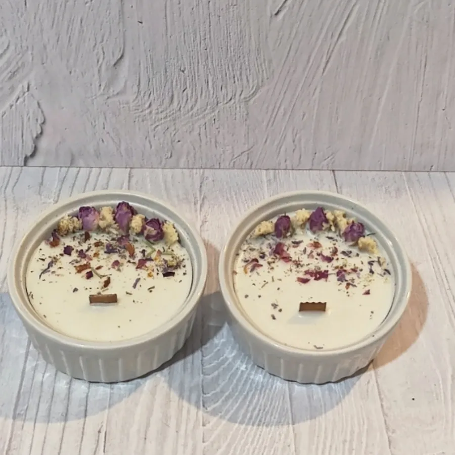 شات شمع با گل طبیعی