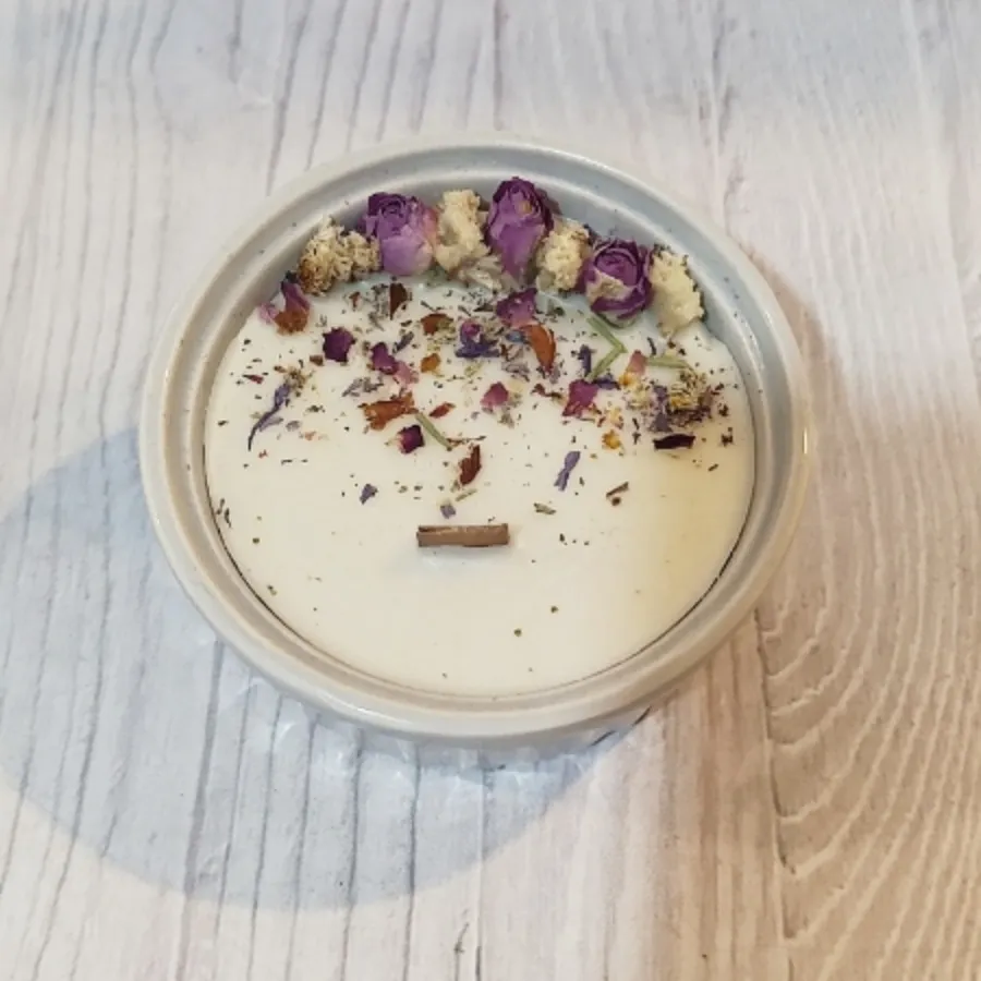 شات شمع با گل طبیعی