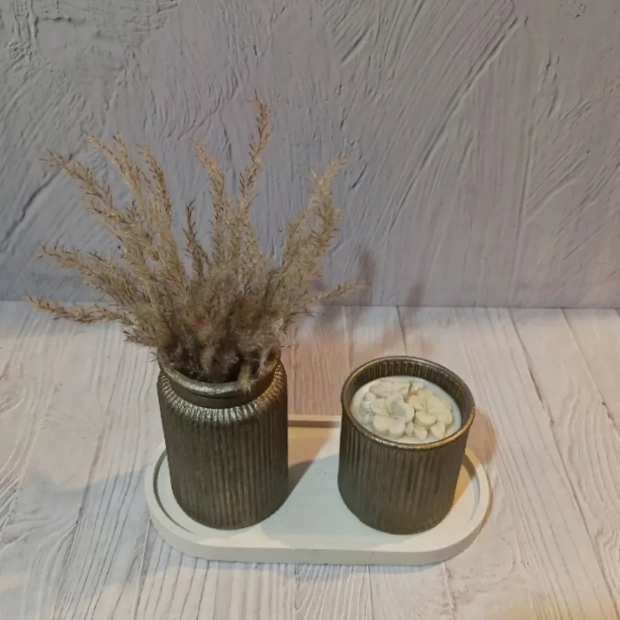 ست شمع و گلدان