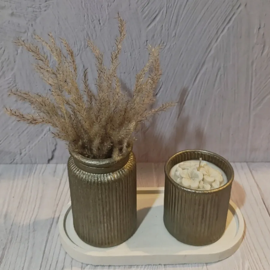 ست شمع و گلدان