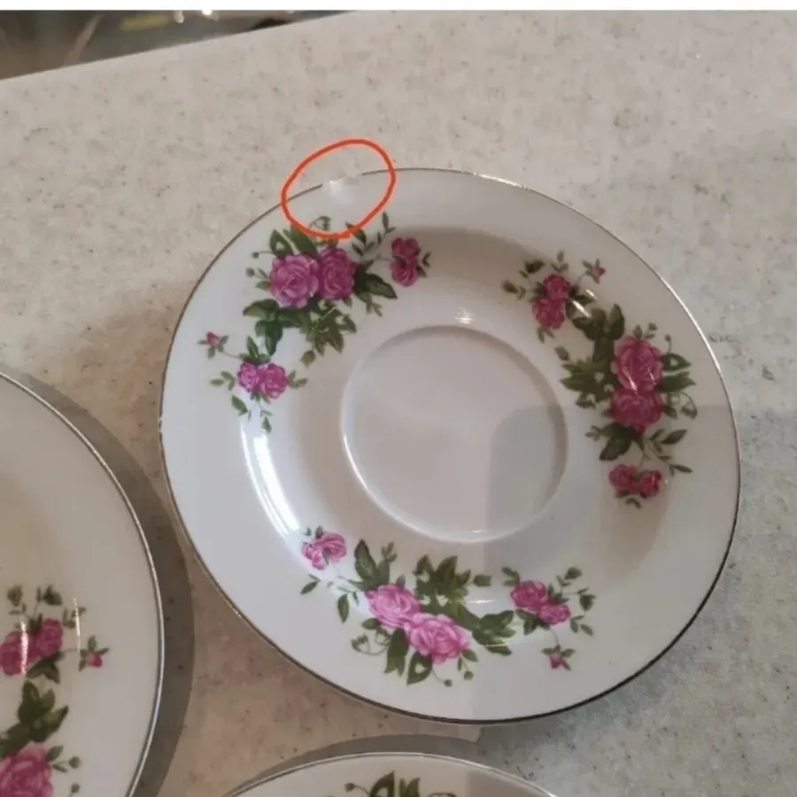 نعلبکی بزرگ گلسرخی