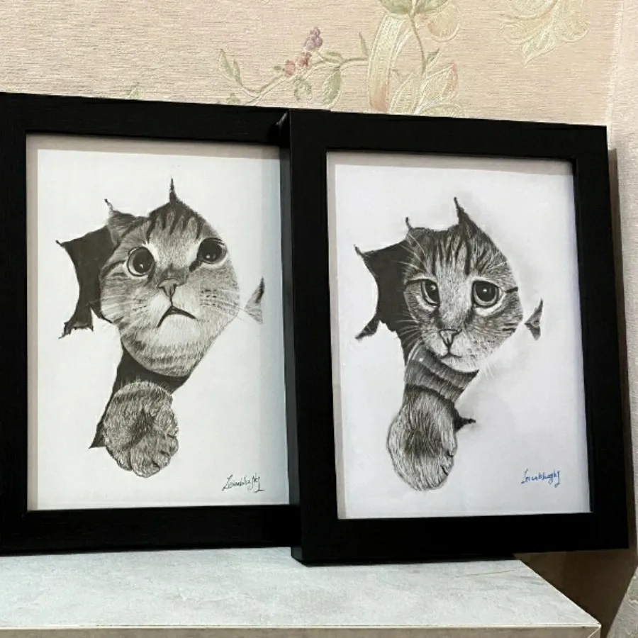 نقاشی با مداد کنته
