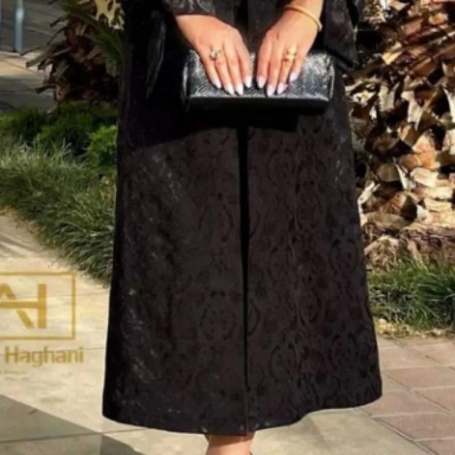 مانتو مشکی مزونی سایزبالا