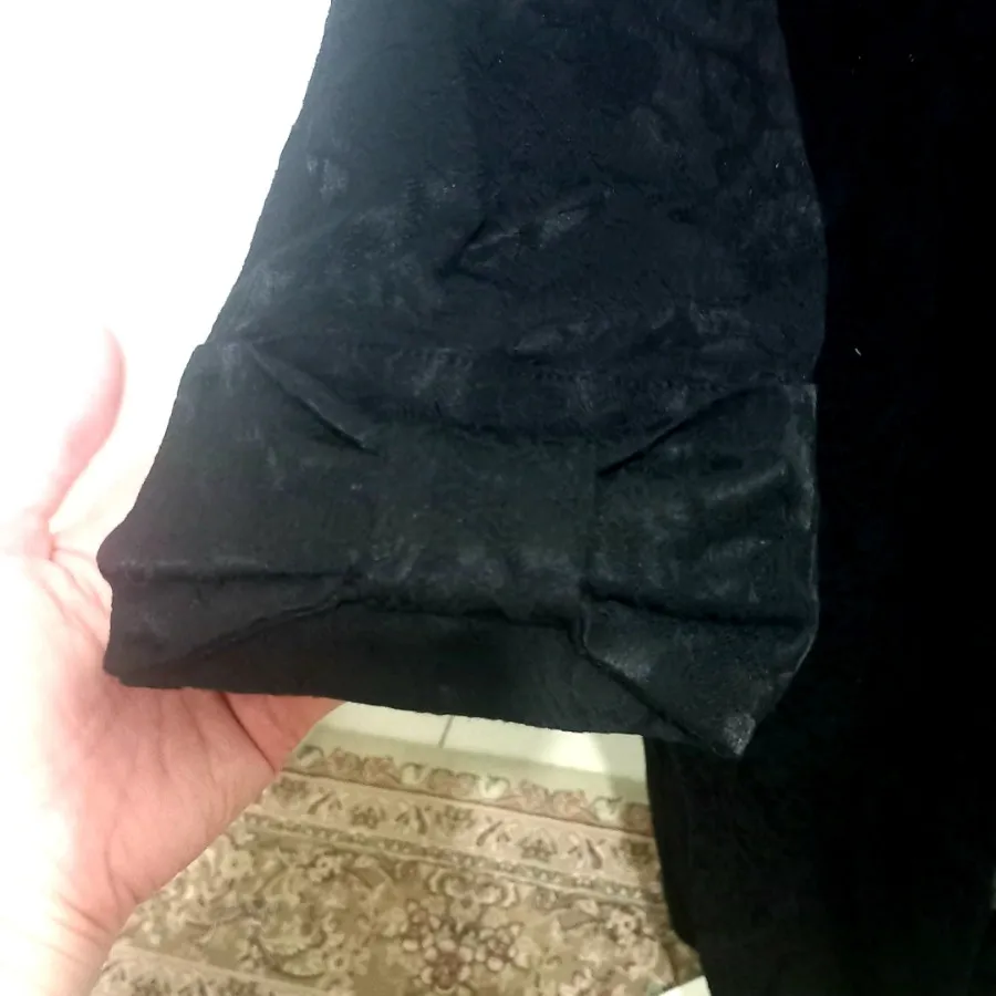 مانتو مشکی مزونی سایزبالا