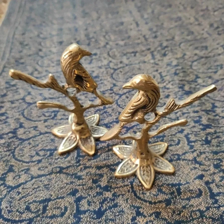 جفت مجسمه پرنده درختی