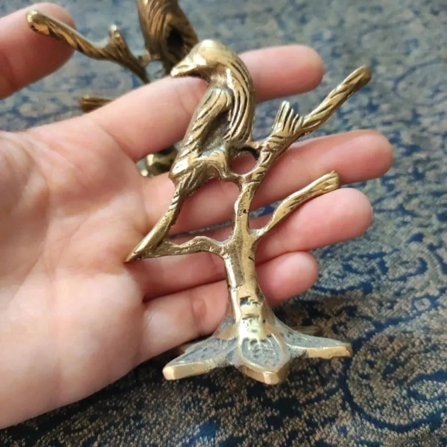 جفت مجسمه پرنده درختی