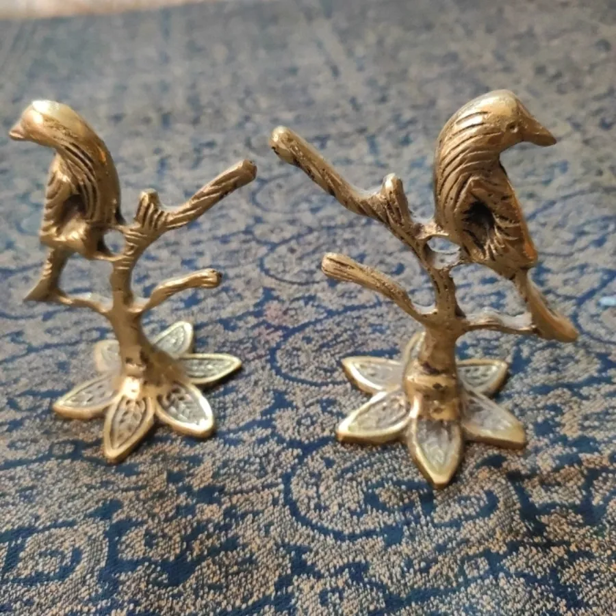 جفت مجسمه پرنده درختی