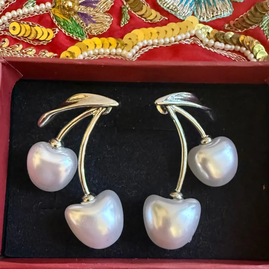 گوشواره گیلاس مروارید