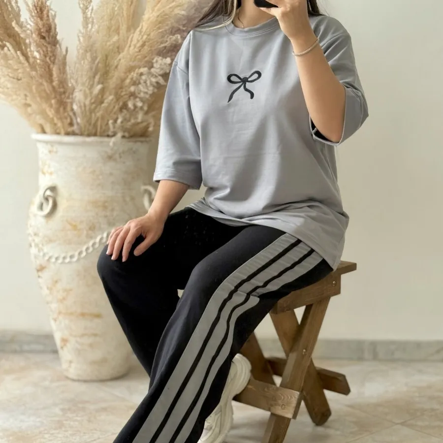 تیشرت شلوار پاپیون