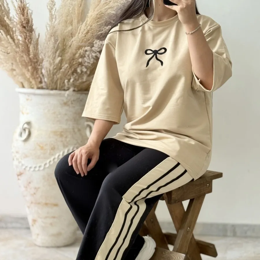 تیشرت شلوار پاپیون