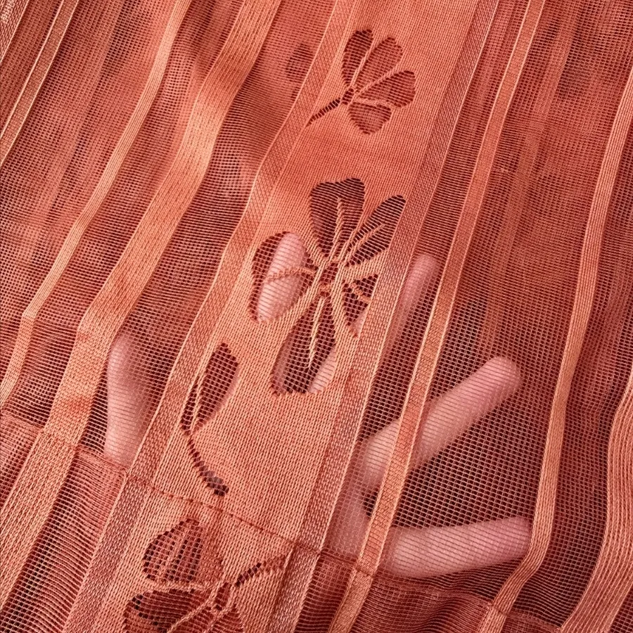 پنل پرده حصیری گلدار