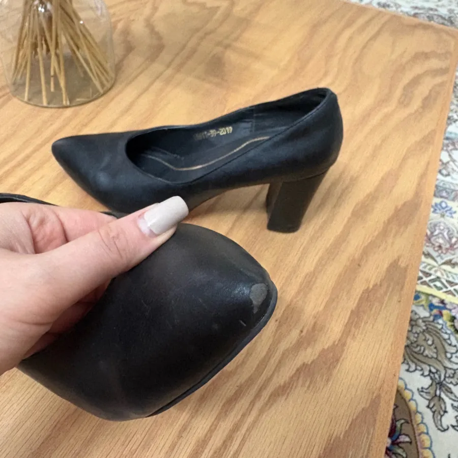 کفش چرم مشکی