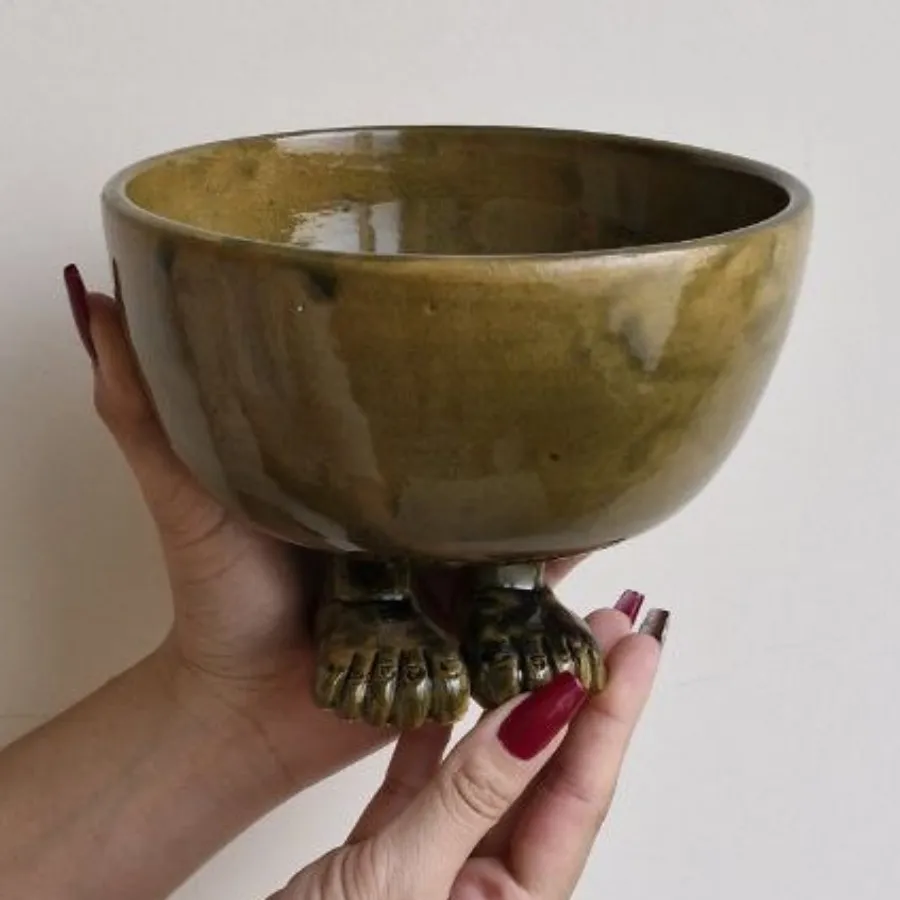 کاسه سفالی دست ساز