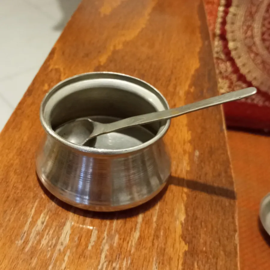 دیگ و ملاقه مسی مینیاتوری