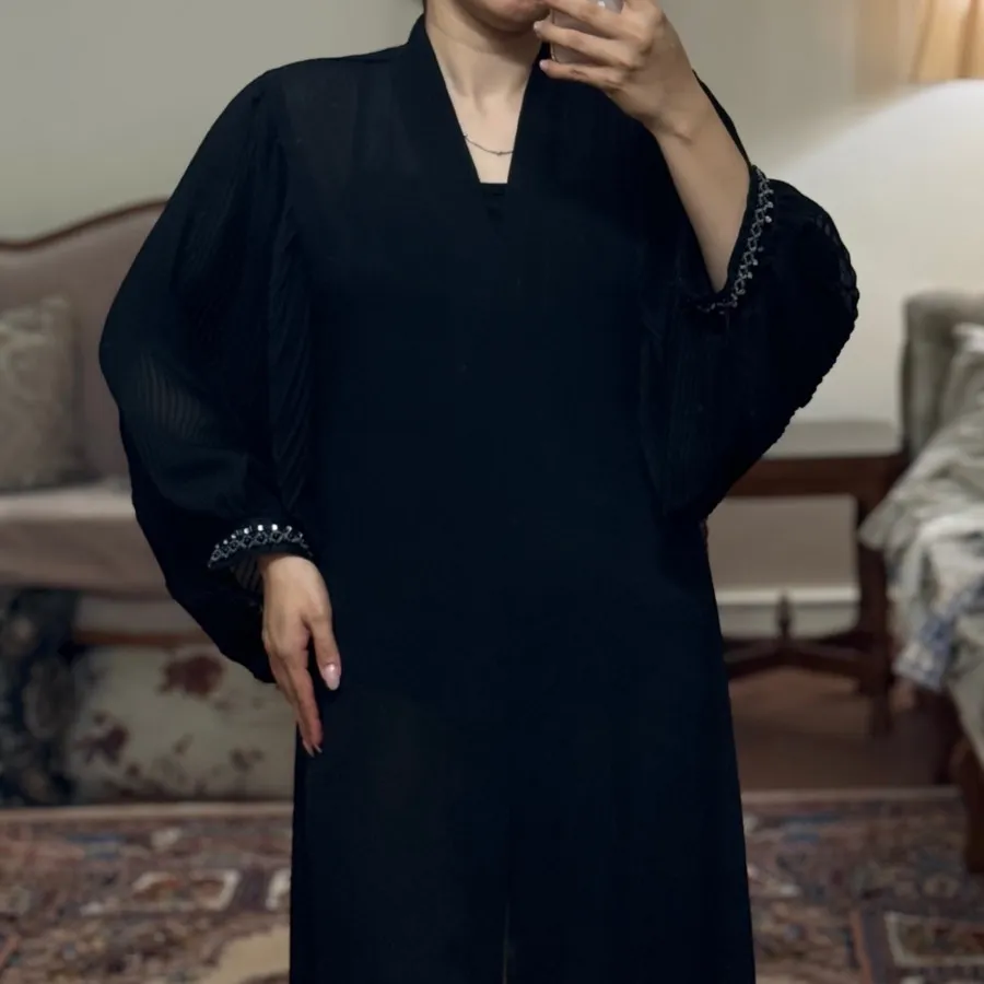 مانتو حریر بلند مشکی