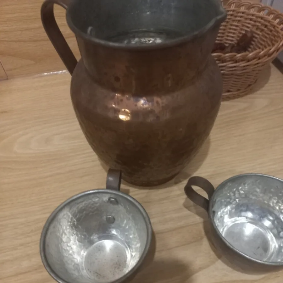 پارچ و لیوان مسی