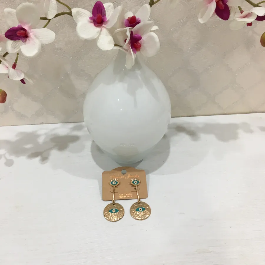 گوشواره چشم نظرترک دستساز