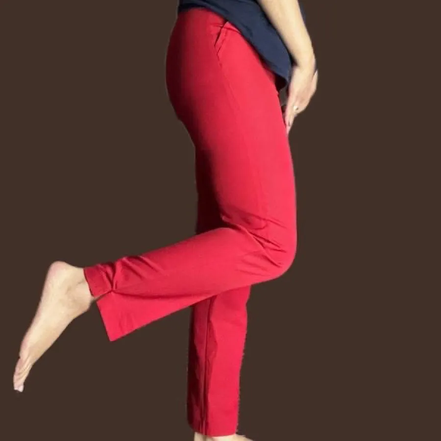 شلوار پارچه ای راسته قرمز