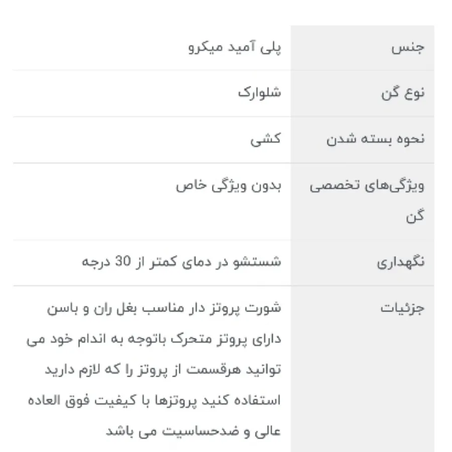 شورت گنی پروتزی