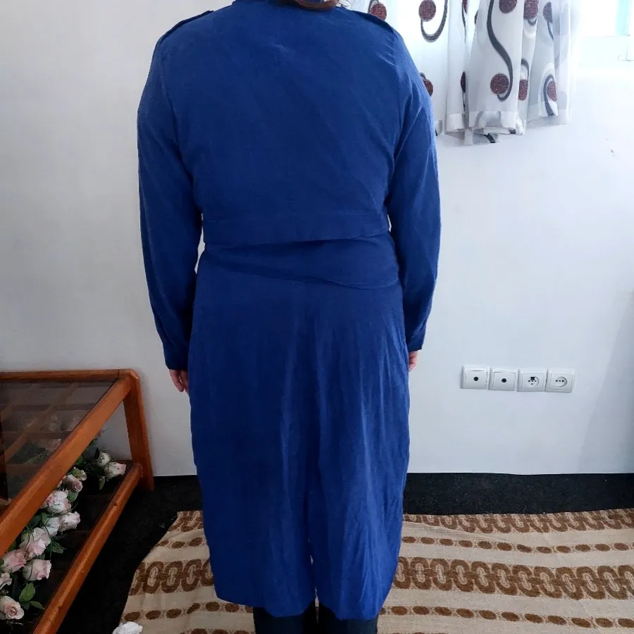 مانتو آبی خوشرنگ