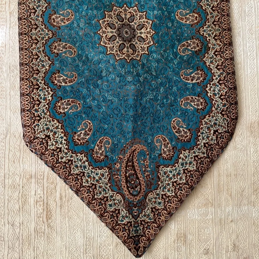 رانر ترمه ی فیروزه ای