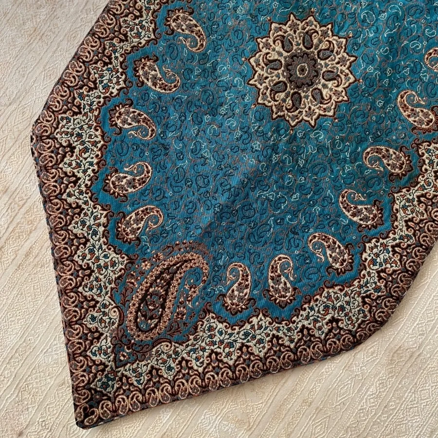 رانر ترمه ی فیروزه ای