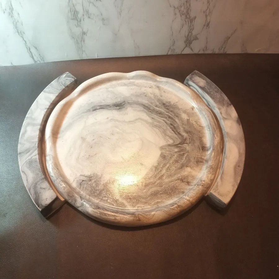 سینی دفرمه گرد با پایه