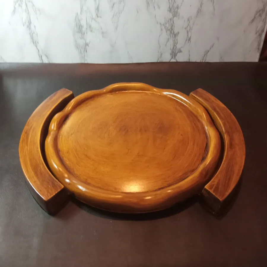 سینی دفرمه گرد با پایه